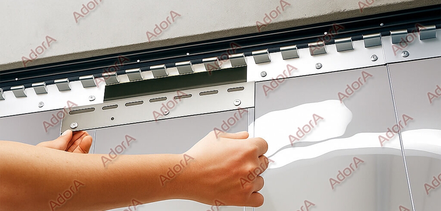 pvc şerit perde askı sistemi